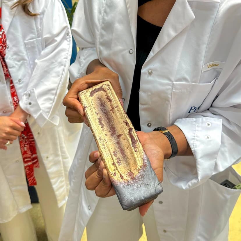 Gold ingot weighing 8.7 kg